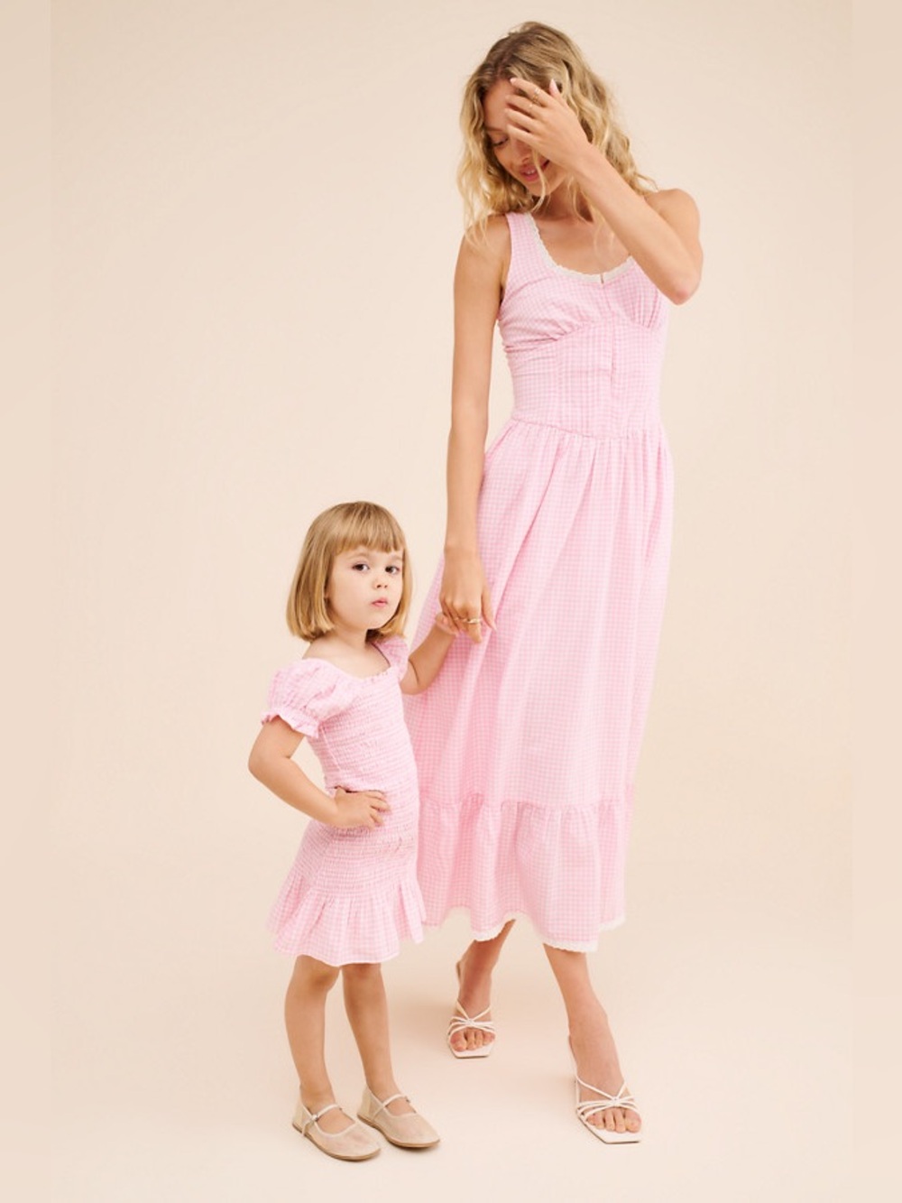 LoveShackFancy Santelle gingham midi dress - Picture 2 of 9